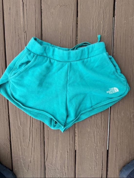 The North Face Pants - The North Face Women's Teal Terry Athletic Shorts with Side Pockets size Small